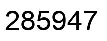 Number 285947 black image