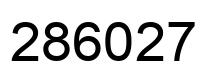 Number 286027 black image