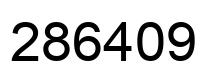 Number 286409 black image