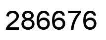 Number 286676 black image