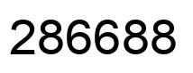 Number 286688 black image