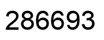 Number 286693 black image