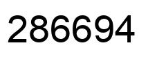 Number 286694 black image