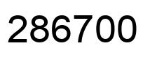 Number 286700 black image