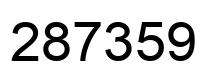 Number 287359 black image
