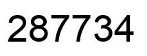 Number 287734 black image