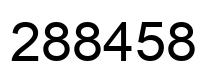 Number 288458 black image
