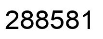 Number 288581 black image