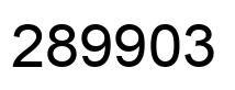 Number 289903 black image