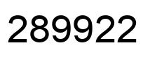 Number 289922 black image