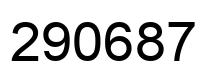 Number 290687 black image