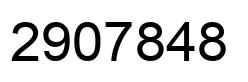 Number 2907848 black image