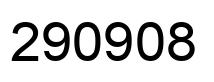 Number 290908 black image