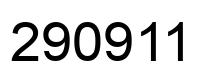 Number 290911 black image