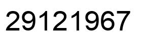 Number 29121967 black image