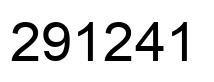 Number 291241 black image