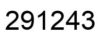 Number 291243 black image