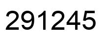 Number 291245 black image