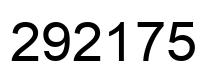 Number 292175 black image