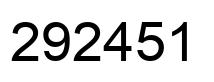 Number 292451 black image