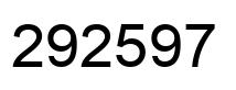 Number 292597 black image