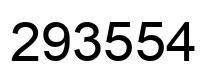 Number 293554 black image