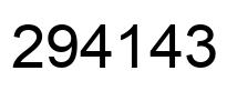 Number 294143 black image