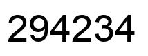 Number 294234 black image