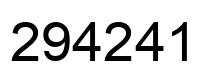 Number 294241 black image