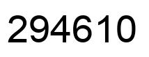 Number 294610 black image