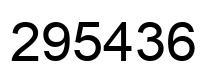 Number 295436 black image
