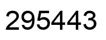 Number 295443 black image