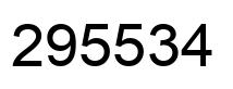 Number 295534 black image