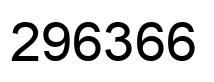 Number 296366 black image