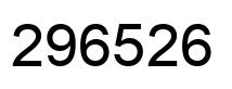 Number 296526 black image