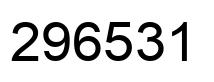 Number 296531 black image