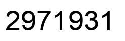 Number 2971931 black image