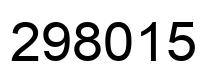 Number 298015 black image