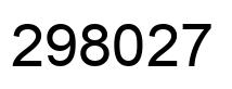 Number 298027 black image