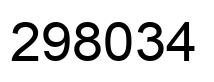 Number 298034 black image