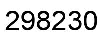 Number 298230 black image