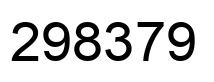 Number 298379 black image