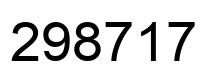 Number 298717 black image