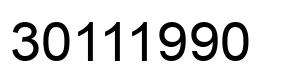 Number 30111990 black image