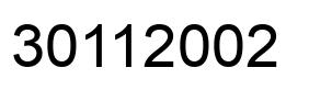 Number 30112002 black image