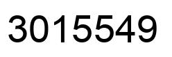 Number 3015549 black image