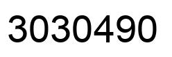 Number 3030490 black image