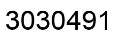 Number 3030491 black image