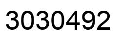Number 3030492 black image