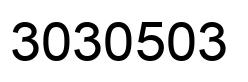 Number 3030503 black image